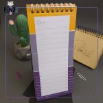 دفترچه سیمی To do list بنفش و طوسی - Image 2