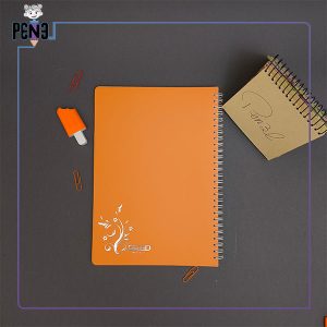 دفتر 80 برگ سیمی نارنجی ساده سپند