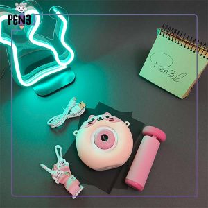 دوربین عکاسی گربه ای صورتی