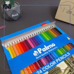 مدادرنگی 24 رنگ مقوایی جعبه آبی