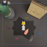 هایلایتر صورتی استیکر دار