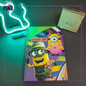 پشت دفتر خط دار مینیون