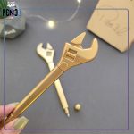 خودکار آبی ابزار آچار فرانسه طلایی