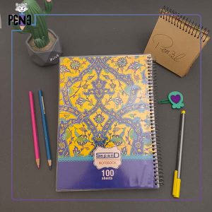 دفتر ۱۰۰ برگ مجلد سپند طرح کاشی کاری