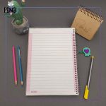 دفتر 100 برگ آبی زرد سپند