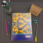 دفتر 100 برگ آبی زرد پشت