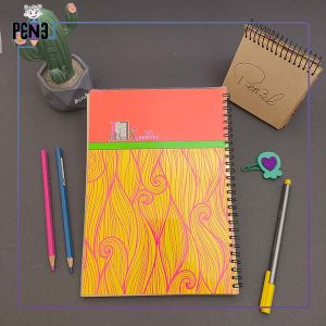 دفتر 80 برگ نارنجی زرد