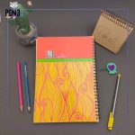 دفتر 80 برگ نارنجی زرد