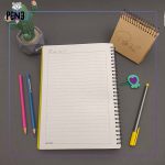 دفتر زرد ساده خط دار