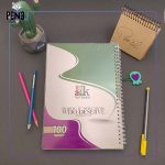 دفتر 100 برگ مجلد موجی ژاندارک