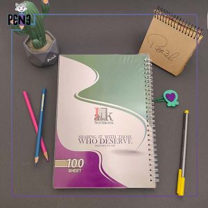 دفتر 100 برگ مجلد موجی ژاندارک