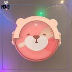 ظرف غذای خرسی صورتی