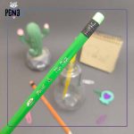 مداد مشکی پاک کن دار مثلثی سبز