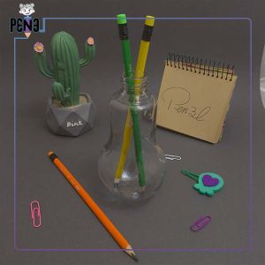 مداد مشکی بدنه رنگی تیپ تاپ مثلثی