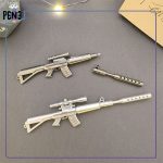 خودکار اسلحه کلاشینکف نقره ای کربنی