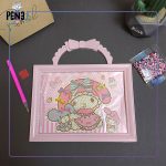 نقاشی الماسی ملودی صورتی