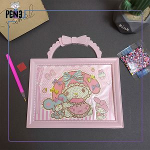 نقاشی الماسی ملودی صورتی