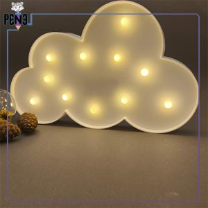 چراغ خواب باطری خور طرح ابر نور نقطه ای