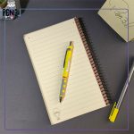 دفتر اروپایی جلد چوبی ایمان طرح لامپ ایده