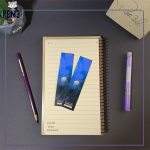 دفتر اروپایی چوبی ایمان طرح ماه بنفش