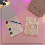 دفترچه آبرنگی مای ملودی صورتی 12 طرح