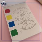 دفترچه آبرنگی مای ملودی صورتی 12 طرح