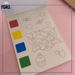 دفترچه آبرنگی مای ملودی صورتی 12 طرح