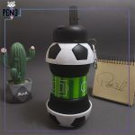 قمقمه سیلیکونی نی دار تاشو توپ قوتبالی