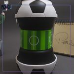 قمقمه سیلیکونی نی دار تاشو توپ قوتبالی