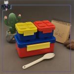 لانچ باکس لگو 3 تکه با قاشق