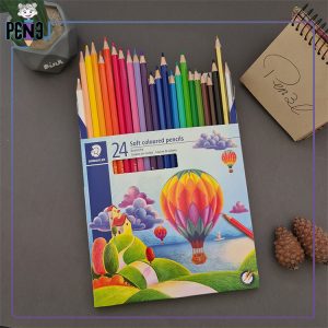 مداد رنگی 24 رنگ جعبه مقوایی استدلر