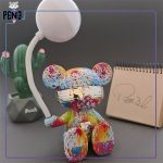 چراغ مطالعه خرسی رنگی نشسته