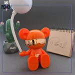 چراغ مطالعه خرسی نشسته نارنجی