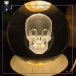 گوی شیشه ای اسکلت 8 سانتی متری