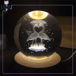 گوی کریستالی دو پرنده عاشقانه