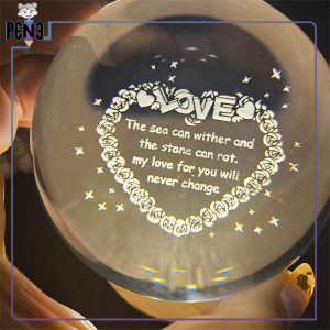 گوی کریستالی عاشقانه قلبی