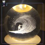 گوی شیشه ای موج سوار قطر 6 سانتی متر