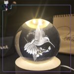 گوی شیشه ای پرنده قطر 6 سانتی متر