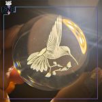 گوی کریستالی پرنده قطر 6 سانتی متر