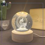 گوی کریستالی اسب تک شاخ قطر 6 سانتی متری