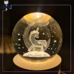 گوی شیشه ای اسب تک شاخ قطر 6 سانتی متری