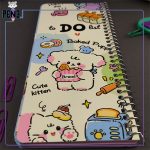 تودولیست کارتونی کیوت سگ آشپز برگه رنگی todo list