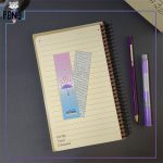 دفتر اروپایی چوبی ایمان طرح چتر بنفش