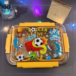 لانچ باکس ظرف غذای فوتبالی نارنجی