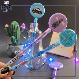 مداد فشنگی بازی دار طرح ماز آبی و بنفش