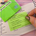 استیک نوت شفاف مستطیلی سبز