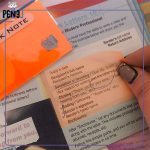 استیک نوت شفاف مستطیلی نارنجی