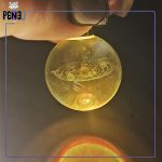 جاکلیدی گوی کریستالی نور هفت رنگ منظومه شمسی سبز