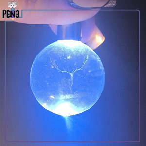 جاکلیدی گوی کریستالی نور هفت رنگ گوزن آبی