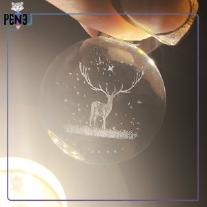 جاکلیدی گوی کریستالی نور هفت رنگ گوزن